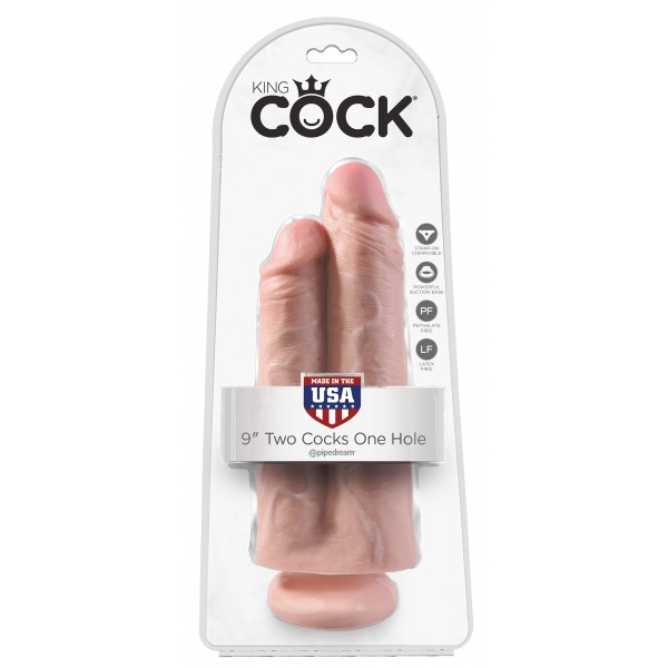 Doppel-Dildo Ein-Loch-König-Schwanz 23 x 9 cm