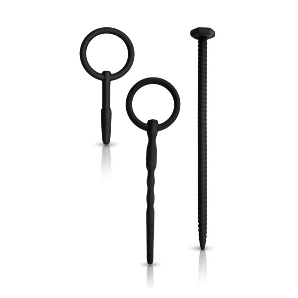 Lot de 3 Tiges et plug d'urètre Knot Sound Diamètre 7mm