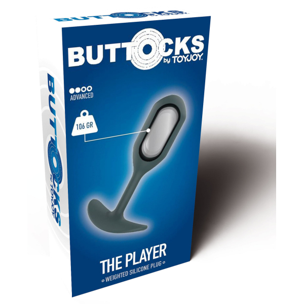 ToyJoy Buttocks The Player Weighted Plug Grey