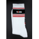 Chaussettes blanches Sk8erboy Deluxe Blanc-Rouge