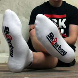 Sk8erboy Chaussettes basses Blanches QUARTER Sk8erboy