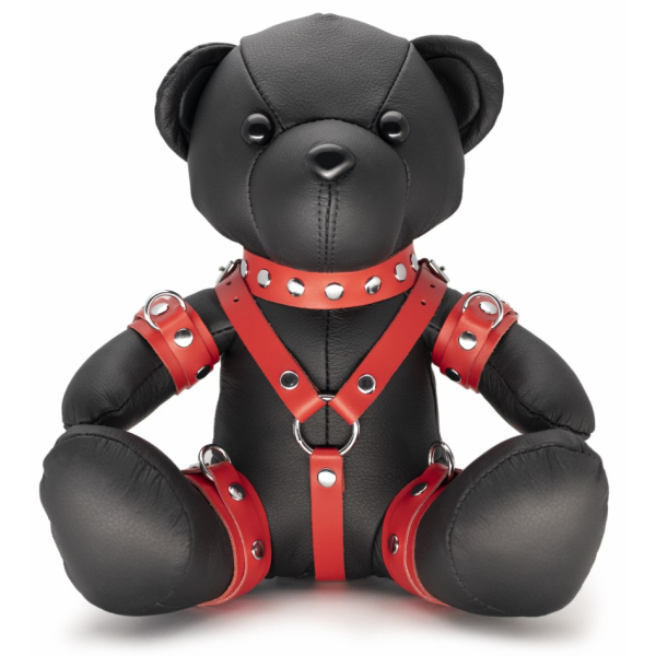 Ours en cuir EDDY The BDSM Teddy Bear Rouge + Boite