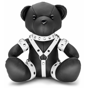 The Red Ours en cuir EDDY The BDSM Teddy Bear Blanc + Boite