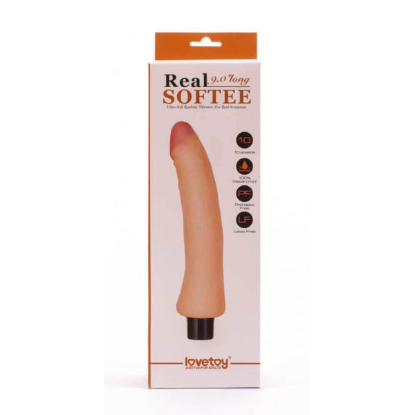 Dildo vibrante Real Softee 18 x 4,5 cm