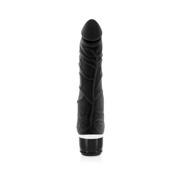 Vibrerende Dildo Slim Silicone 15 x 4,5 cm Zwart