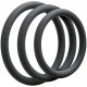 Set of 3 Thin Silicone Rings Grey