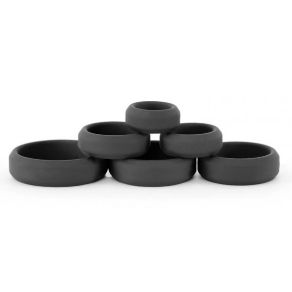 Pack de 6 cockrings silicone