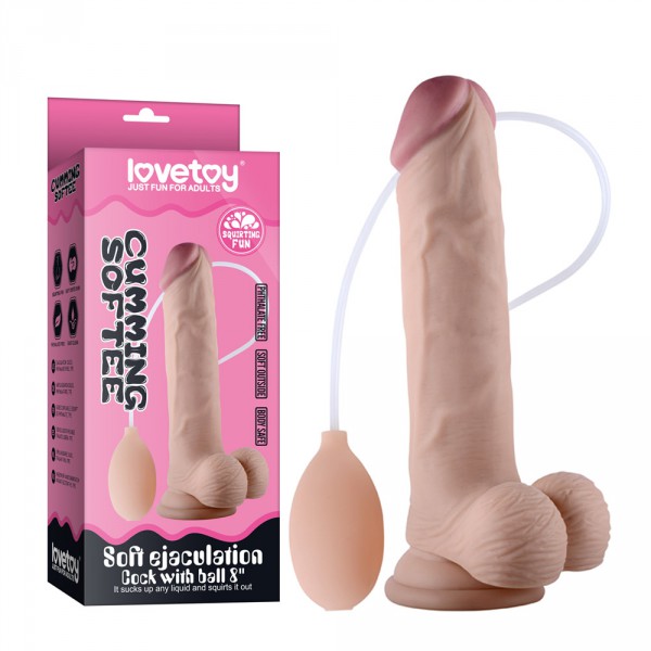 Dildo de acumulação que ejacula 19 x 4,5cm