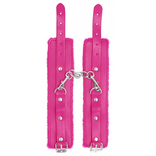 Plush Pink Wrist Cuffs