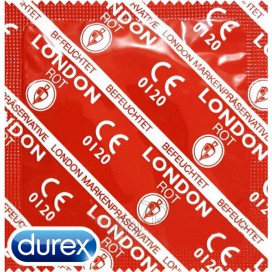 Preservativi London al gusto di fragola x12