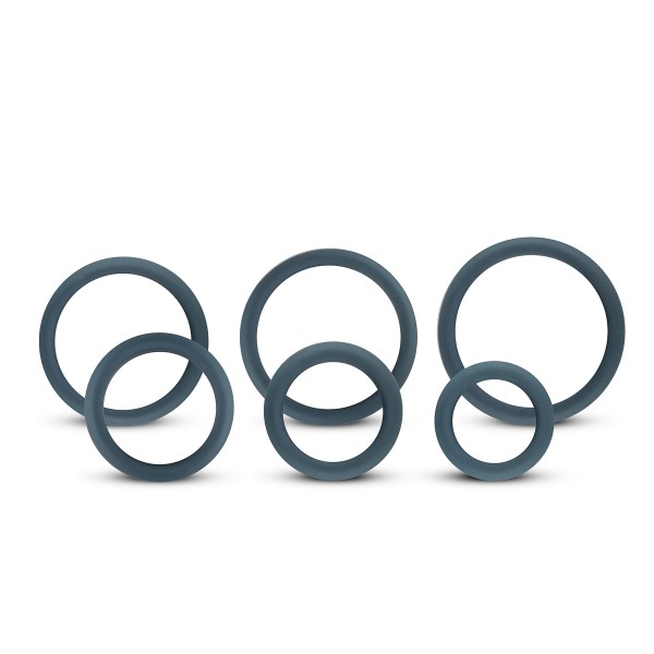 Set of 6 Boners silicone cock rings