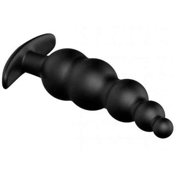 Stimolatore prostatico in silicone nero 11 x 2,9 cm