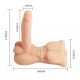 Homem maior dildo flexível e vibrador 13 x 3,5 cm