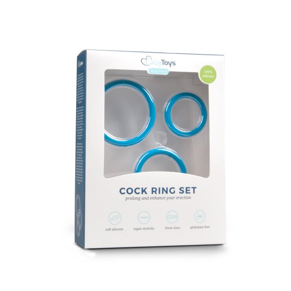 Cockring in silicone blu x3
