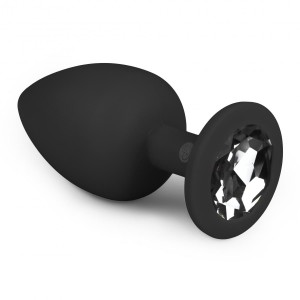 EasyToys Anal Collection Plug Jóia Diamante Preto 8 x 4cm