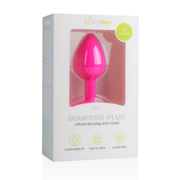 Plug Bijou Diamond Rose 6 x 2.7cm