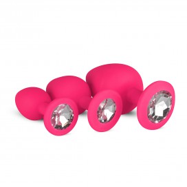 EasyToys Anal Collection 3er-Set Juwelenplugs Diamond Roses