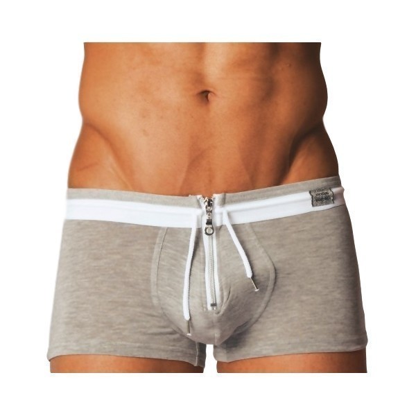 Grey Zipper Boxer