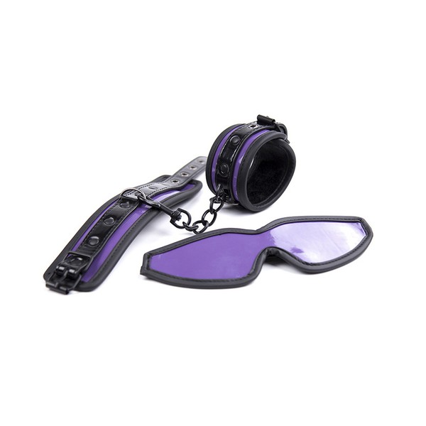 Purple Mask and Handcuff Kit