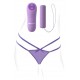 Vibrating thong with remote control purple