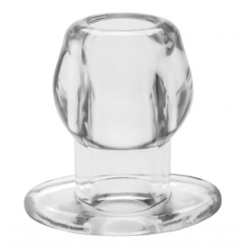 Perfect Fit Ass Tunnel Plug Silicone Clear Extra Large 9 x 7 cm