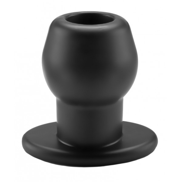 Ass Tunnel Plug Silicone Noir Extra-Large 9 x 7 cm