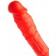 Dildo doppio elastico N°77 62 x 6,2 cm rosso