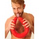 Dildo doppio elastico N°77 62 x 6,2 cm rosso