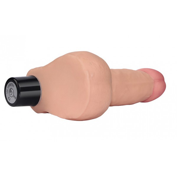 Vibrerende dildo met echt zacht beursje 14 x 4cm