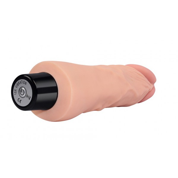 Echt Zachte vibrerende dildo 14 x 4cm