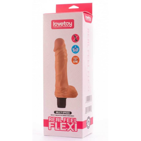 Dildo vibrante Real Flexi 14 x 4 cm