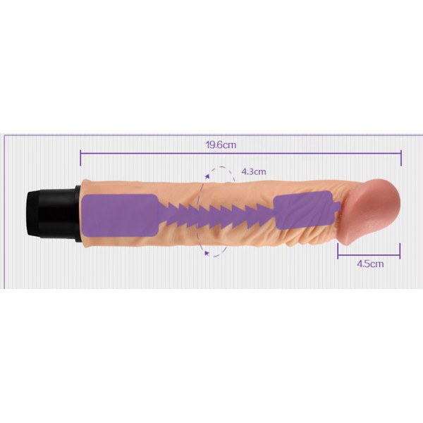 Dildo vibrante Real Flexi 19 x 4 cm Sedia