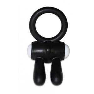 LoveToy Power Clit Rabbit Vibrating Ring - Black