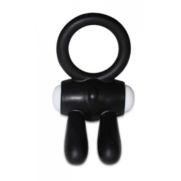 Power Clit Rabbit Vibrating Ring - Black