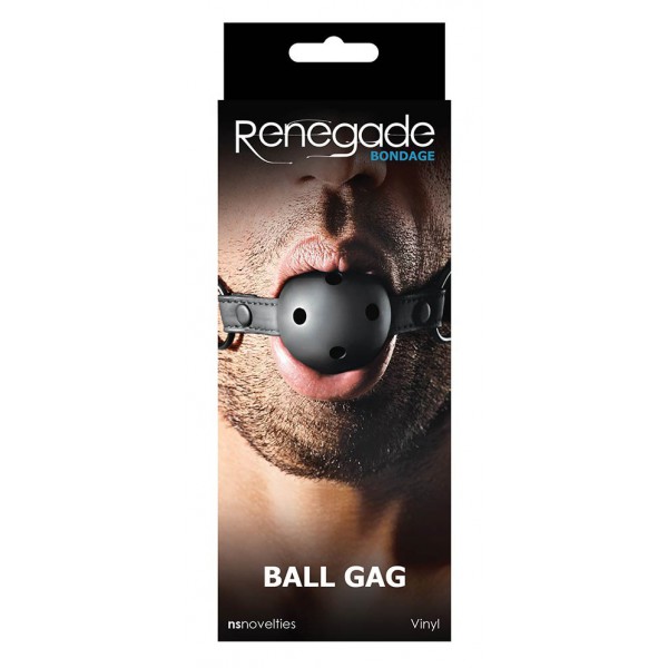 Renegade black pierced ball gag