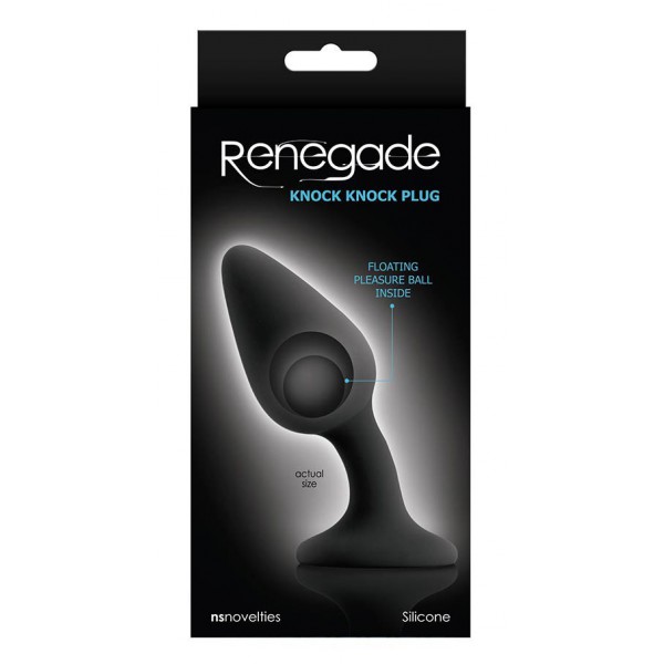 Knock Renegade Curved Plug 10 x 4cm Black