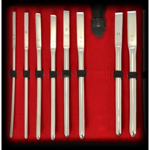 Stainless Steel Kit de 8 tiges pour urètre 5 à 12mm