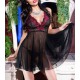 Maisha Babydoll - Black and pink