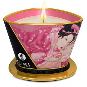 Shunga Vela de masaje APHRODISIA Pétalos de rosa 170mL