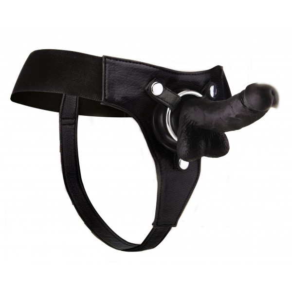 Gode ceinture Strap-on - 13 x 3.6 cm Noir