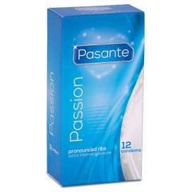 Pasante PASSION ribbed condoms x12