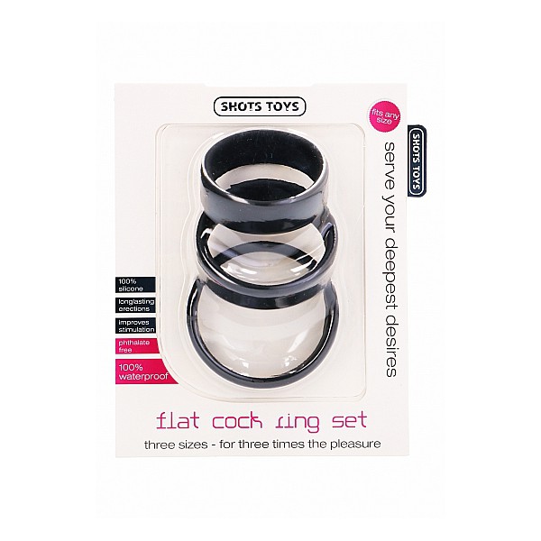 Pack of 3 Flat Cocks silicone cock rings