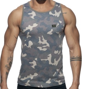 Addicted WASHED CAMO Camouflage Tank Top