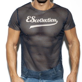 OPEN MESH T-shirt Navy