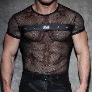 AD Fetish MESH MIXED T-shirt Black