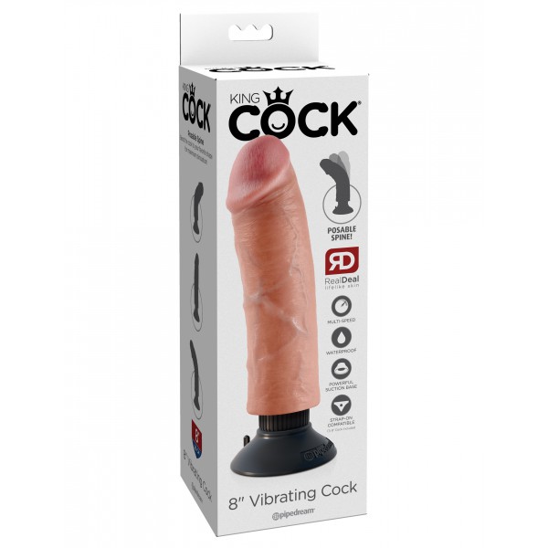 Consolador vibrador King Cock 19 x 4,5cm