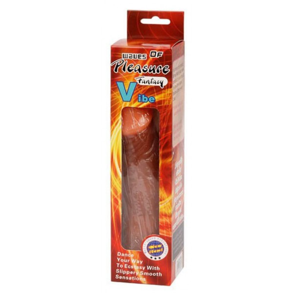 Dildo vibrante Pleasure Fantasy16 x 4,5 cm Marrone