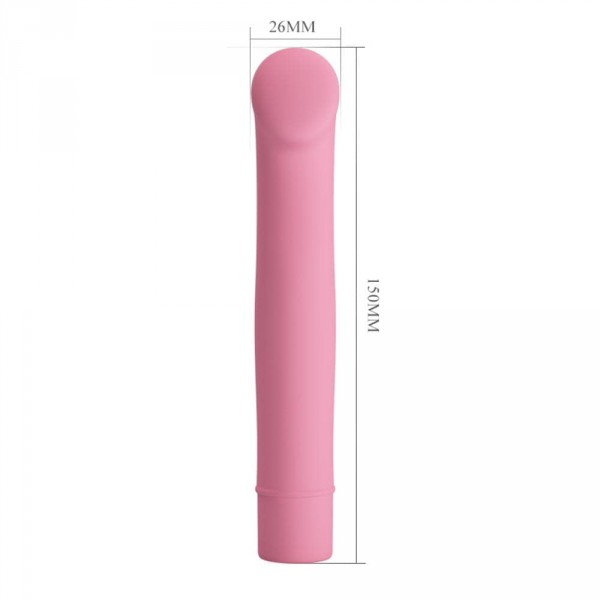 Vibrating sextoy BOGEY - 15 x 2.4 cm Pastel pink