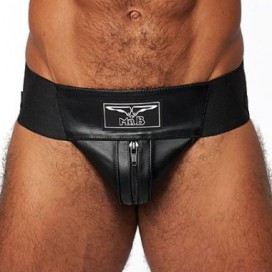 Leder-Jockstrap Mister B Schwarz