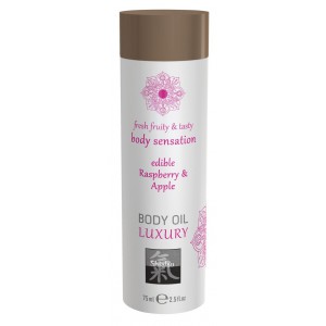 Shiatsu Eetbare Massage Olie - RASPBERRY en APPEL 75ml